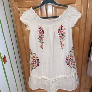 Off the shoulder beautiful embroidered dress